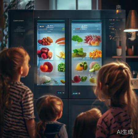 “冰箱互动教孩子饮食健康”