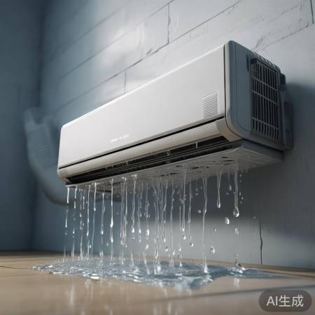 空调安装不水平，冷凝水流出时间