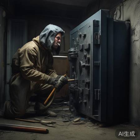 简单粗暴拆保险柜，风险大。