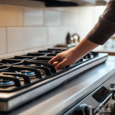 燃气灶用后关阀防泄漏