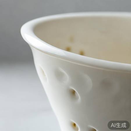 瓷碗表面光滑，内部有孔易损