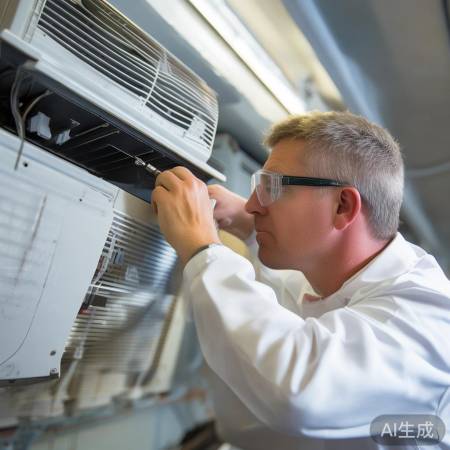 检查风口，拧紧螺丝