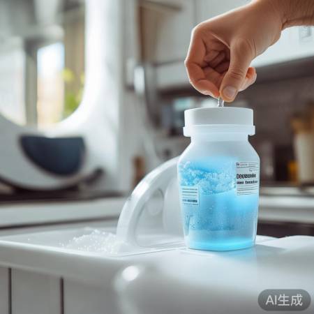 洗衣机清洁液，按量倒入