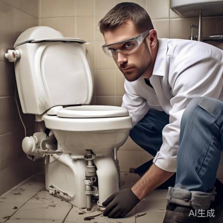 拆旧马桶，轻柔操作