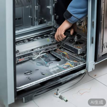 拆解消毒柜内部结构