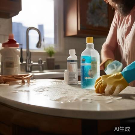 准备清洁工具，戴手套防滑。