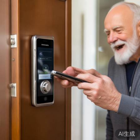 智能锁，亲友刷手机进门
