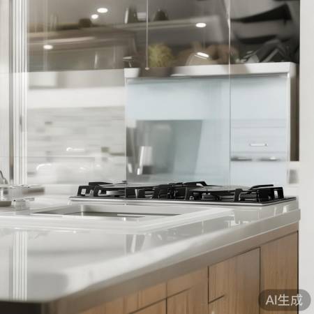 火状元燃气灶，单灶玻璃，整洁安