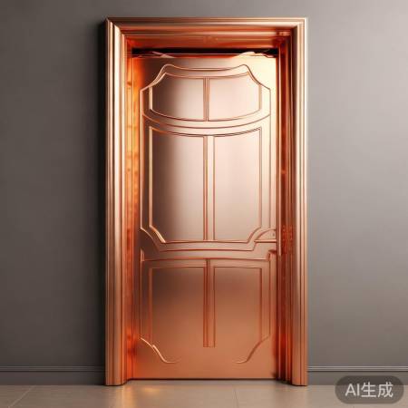 温润如玉，高端大气镀铜门