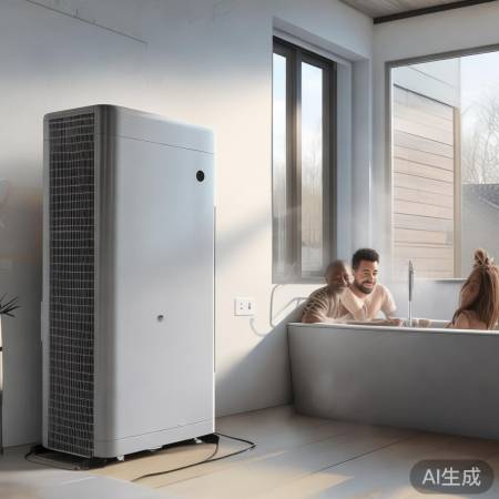 空气能热水器，安装简单，热水随