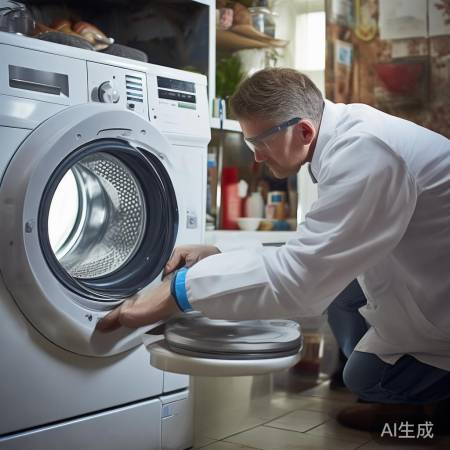 洗衣机震动大，检查平衡锤。