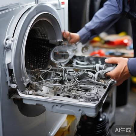 洗衣机内部检查换零件