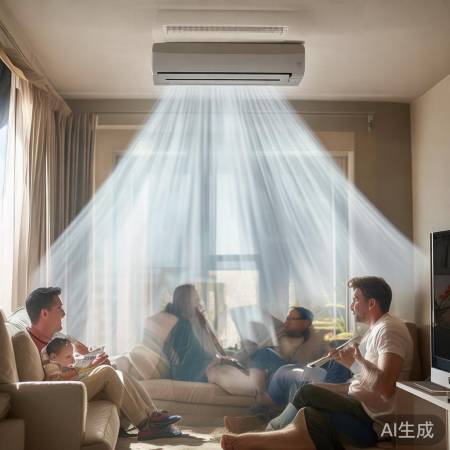 空调向上吹，通风防感冒