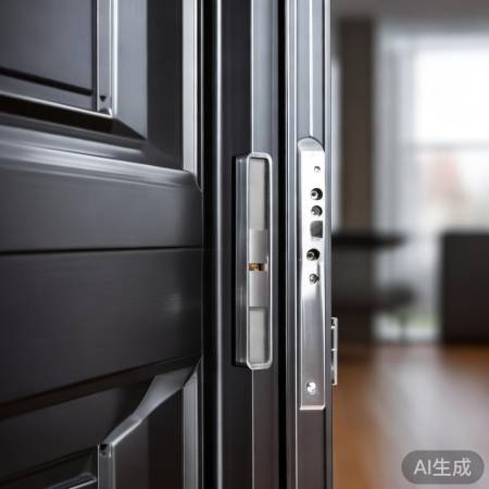 防盗门:厚板固框,好锁心。