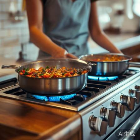 双灶独立控火,炒炖自如