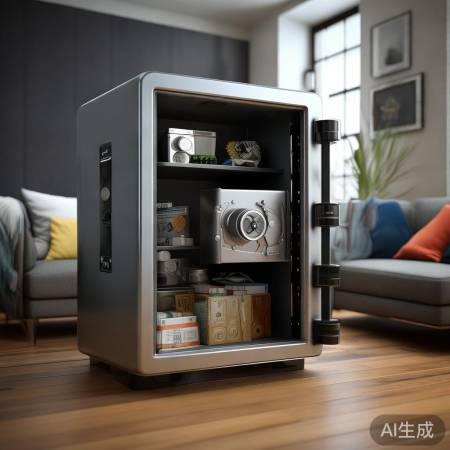 “XX牌小巧保险柜，防盗性能佳