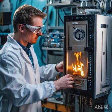 电壁挂炉调试,观察火焰温度