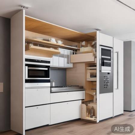 厨房布局，藏电器美观