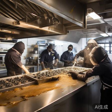 “切断电源，清理油脂”