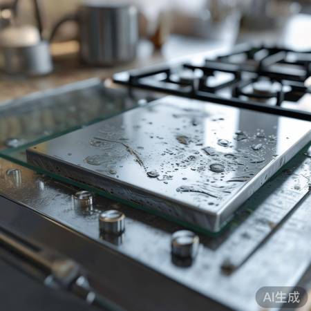 燃气灶材质：不锈钢与钢化玻璃