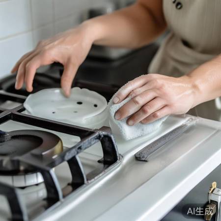 清洁灶台步骤图