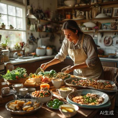 女子用心早餐走红