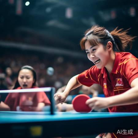 国乒女团惜败,拼搏精神显。